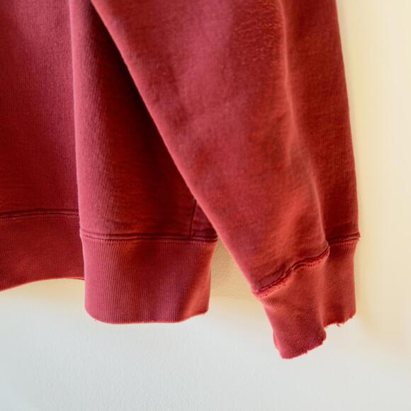 Vintage Roots Athletics Canada Hoodie L - Thrashed Distressed Tackle Twill Red - Picture 6 of 9